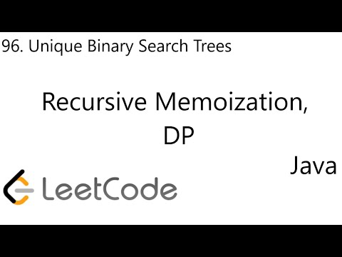 Leetcode 96 Unique Binary Search Trees Dp Recursive Memoization Debugger Java