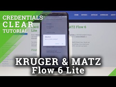 How to Remove All Certificates in KRUGER & MATZ Flow 6 Lite - Clear Credentials