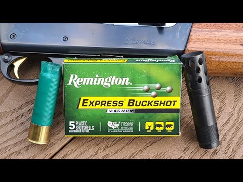 Devastating! Remington Express 3" 10 Pellet 000 Buck Test W/ 11-87 & Kicks Buck Kicker Full Choke