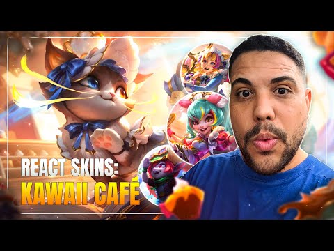 REACT: SKINS KAWAII CAFE DO WILD RIFT | LEAGUE OF LEGENDS | LOL | JUMARGEM