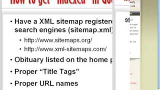 Google Friendly Online Obits - Case Study for Funeral Homes