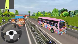 Ganesh Bus Driving on Highway  Bus Simulator Real 