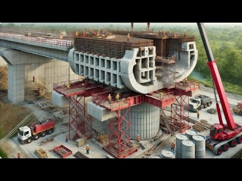 World's Most Amazing Fastest Bridge Construction Technology - Heavy Equipment Machine Working