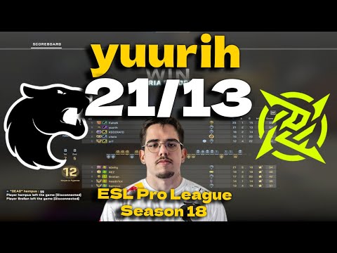CSGO POV FURIA yuurih (21/13) vs NIP (Nuke) @ ESL Pro League Season 18