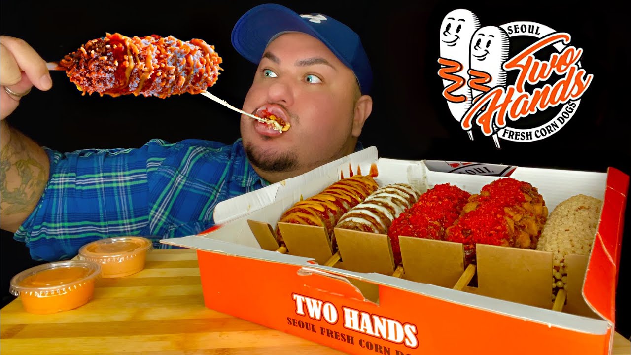 5 DIFFERENT KOREAN CORN DOGS FROM TWO HANDS