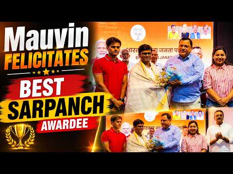 Mauvin Godinho Felicitates Best Sarpanch Awardee Kamla Prasad Yadav
