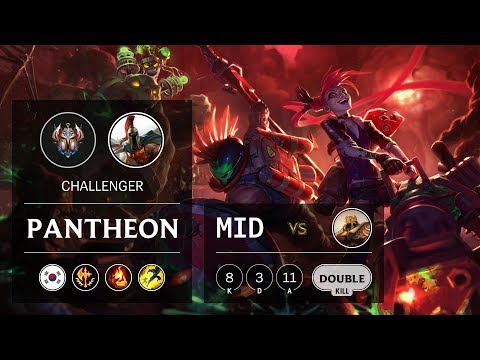 Pantheon Mid vs Azir - KR Challenger Patch 9.14
