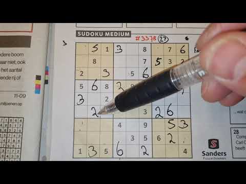 Our Daily Sudoku practice continues. (#3378) Medium Sudoku. 09-11-2021