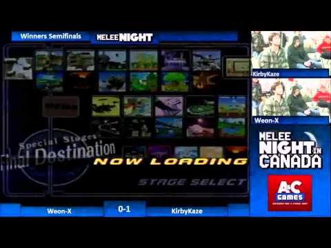 Melee Night in Canada 2 - Kirbykaze (Sheik) vs. Weon-X (Fox) - Winners Semifinals