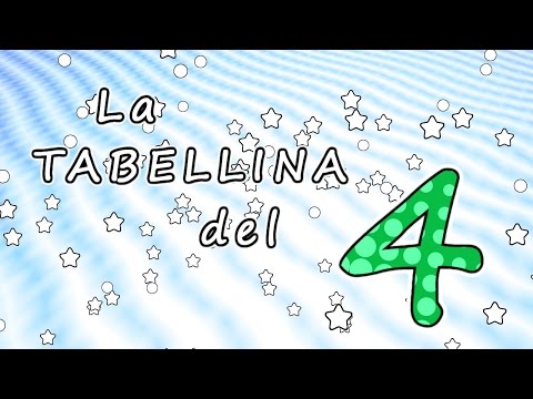 La tabellina del 4 - tabellina del quattro - canzoni per bambini -  Baby cartoons