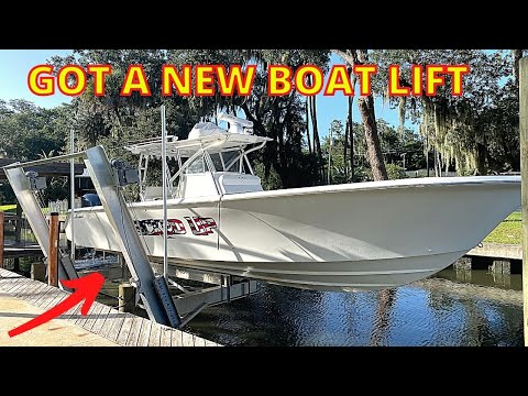 INSTALLING NEW BOAT LIFT - The New Elevator Style Boat Lift at My House