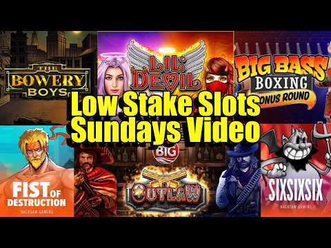 Thumbnail for video: Sunday Slots, 29 Bonuses, Outlaw, Lil Devil Heartstopper, Boss Bear, Big Bass Boxing & So Much More