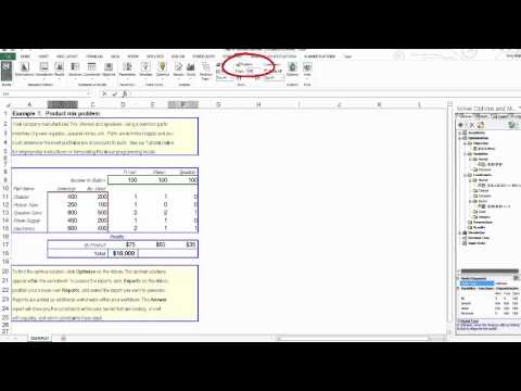 Part of a video titled Solver Add-in for Excel Online - YouTube