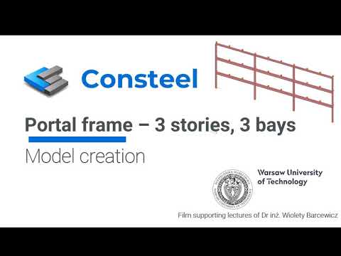 Creating the model of Multistory Frame. Education material.