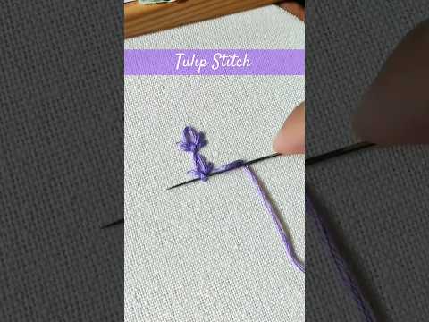 Tulip Stitch Hand Embroidery #scstudio #shorts #youtubeshorts #viral #trending