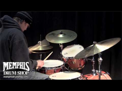 Craviotto 14" x 6.5" Custom Shop Curly Maple Solid Shell Snare Drum - Walnut Stain