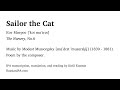 Mussorgsky - Sailor the Cat from The Nursery - pronunciation guide