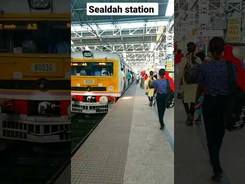 sealdah station 🚂🚃🚃🚃🚃 #railwayoperations #shortsviral #indiarailway 👍