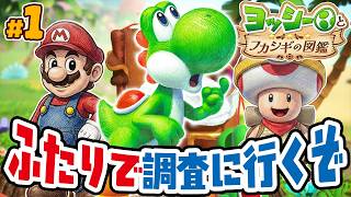 マリオとキノピオ隊長もフカシギの図鑑をヨッシーと一緒に調査に行くぞ！　ヨッシーとフカシギの図鑑 Part1（アナケナファミリーのゲーム実況）