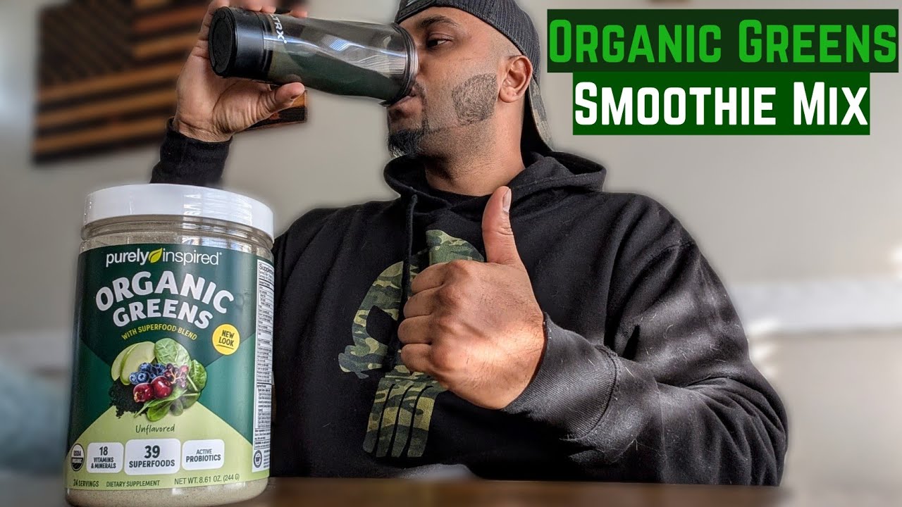 Organic Greens Smoothie Mix | Purely Inspired #smoothie  #honestreview #supergreens #superfood