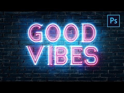 [ Photoshop Tutorial ] Realistic Neon Light - Text effect