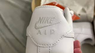UNBOXING + ON FEET NIKE AIR FORCE BRANCO TAMANHO PRÉ ADOLESCENTE 36 (GS Size 5.5Y)