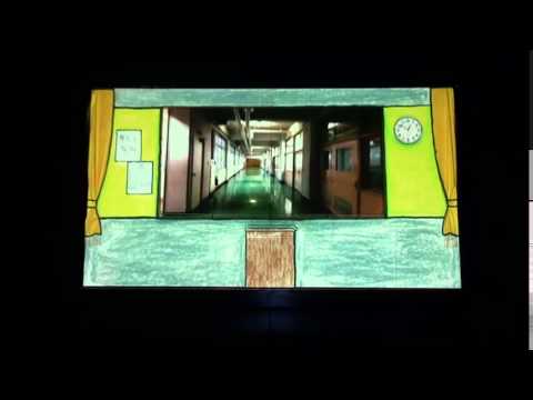 同朋高校　2012年度卒業式　プロジェクションマッピング