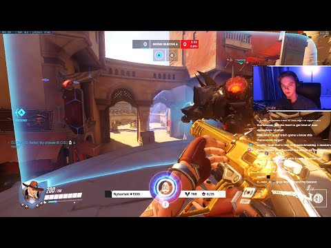 Gale Hitscan DPS Main Ashe gameplay - Overwatch Season 32 Top 500