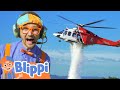 Blippi Explores A Firefighting Helicopter Learning Vehicles For Kids Educational Videos For Kids