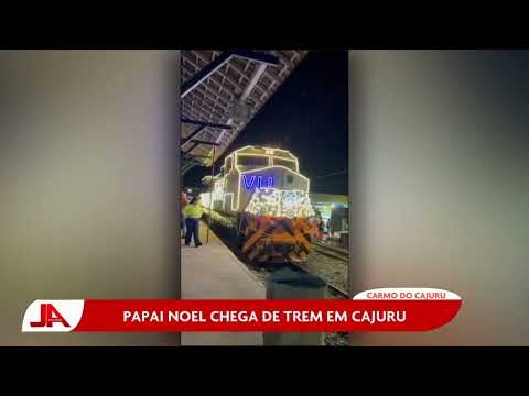 Carmo do Cajuru: Papai Noel chegar de trem em Cajuru