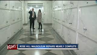 Rose Hill Mausoleum repairs nearly complete