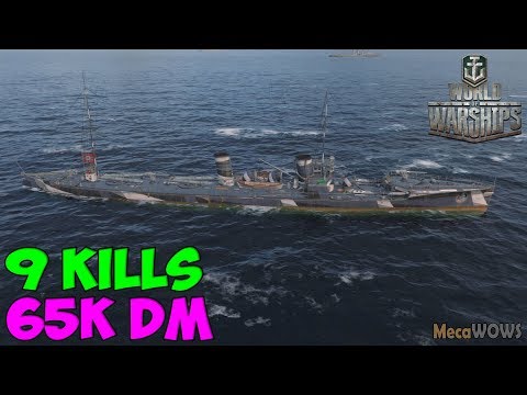 World of WarShips | V-25 | 9 KILLS | 65K Damage - Replay Gameplay 4K 60 fps