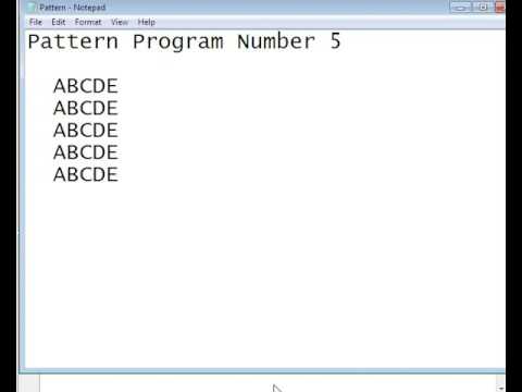 Java Programming Tutorial Patternprogram 5