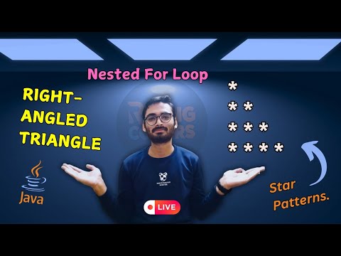 Right Triangle Star Pattern In Java Nested For Loop In Java Star Patterns In Java Viralvideo