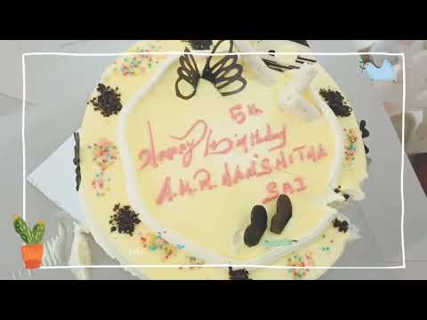 Happy 5 th Birthday Enjoy A.K.R.Hanshitha Sai 09-03-2022 - Birthday Cake Cutting