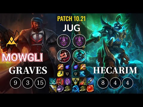 VIT Mowgli Graves vs Hecarim Jungle - KR Patch 10.21