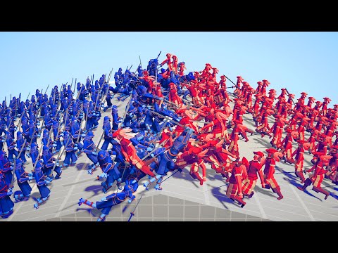 100x NINJA ARMY 🥷 vs ⚔️ 100x RENAISSANCE ARMY / Totally Accurate Battle Simulator ( TABS )
