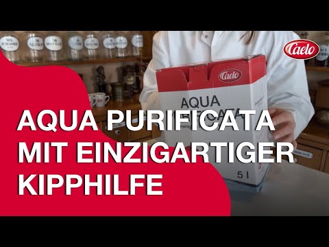 Caelo Aqua purificata in Bag in Box mit einzigartiger Kipphilfe