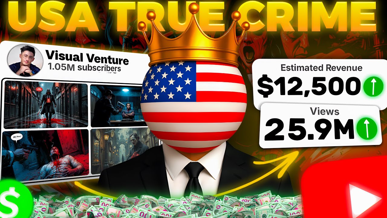 $15K/Month : Netflix-Style True Crime Stories USA Channel : AI Automated!