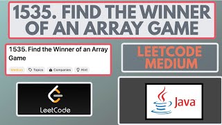 YouTube video 'Leetcode | 1535. Find the Winner of an Array Game | Medium | Java Solution'