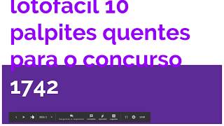 loto fácil palpite estatística completa 1741
