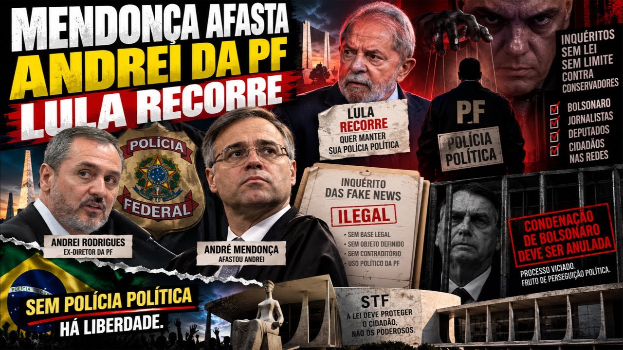 Mendonça afasta Andrei da PF: a ditadura lulo-xandônica está sendo desmascarada