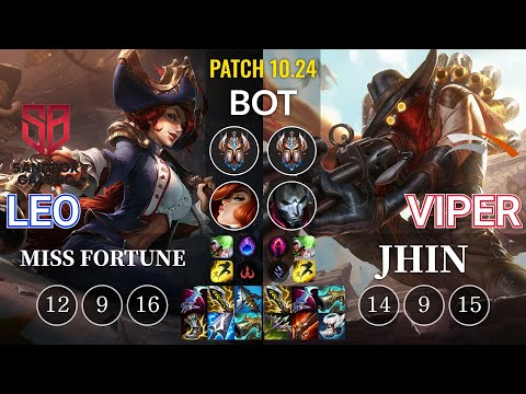 SB Leo Miss Fortune vs HLE Viper Jhin Bot - KR Patch 10.24