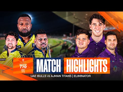 Abu Dhabi T10 2025 | Spiel 30: Highlights – Ausscheidungsspiel | Ajman Titans gegen UAE Bulls | S...
