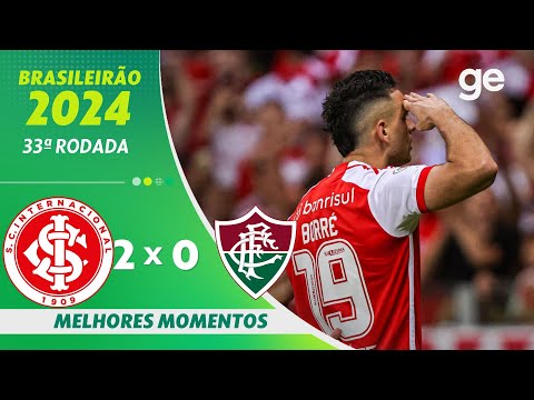 Gols e lances de Internacional x Fluminense