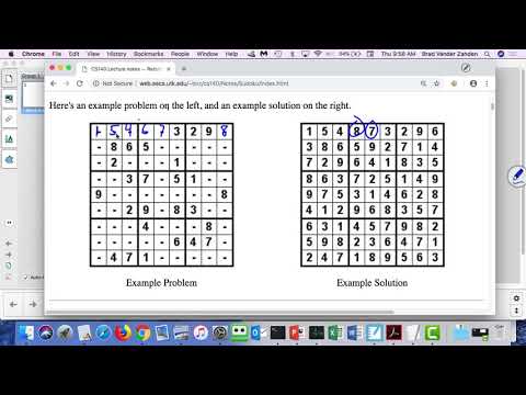 COSC 140 Lecture 21: Sudoku