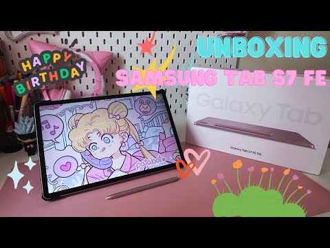 Samsung Galaxy Tab S7 FE ✦ Mystic Pink 128 gb | Unboxing \ ONLY GALAXY NO APPLE 🤣 \ Back to College