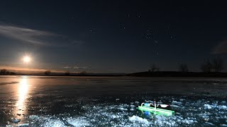 Night Ice Fishing for Walleye