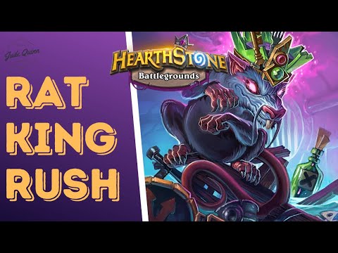 RAT KING RUSH WINS THE GAME! | Hearthstone Battlegrounds