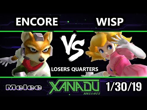 S@X 287 SSBM - Encore (Fox) Vs. Wisp (Peach)  - Smash Melee Losers Quarters